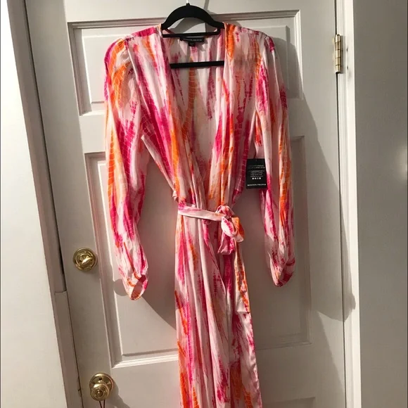 Boston Proper Size: M, Long Flowing Wrap Dress - Picture 2 of 6